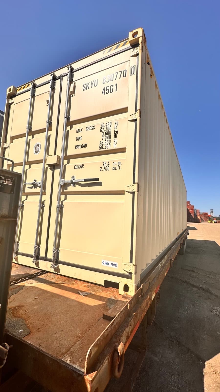40ft High Cube (9'6") – New (One-Trip)