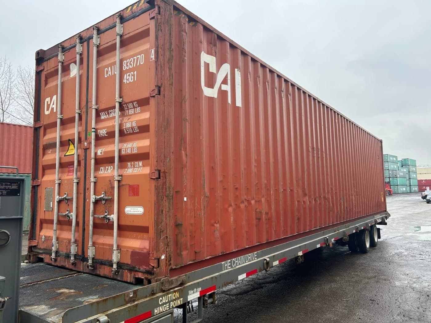 Used 40ft high cube shipping container for sale in Ontario